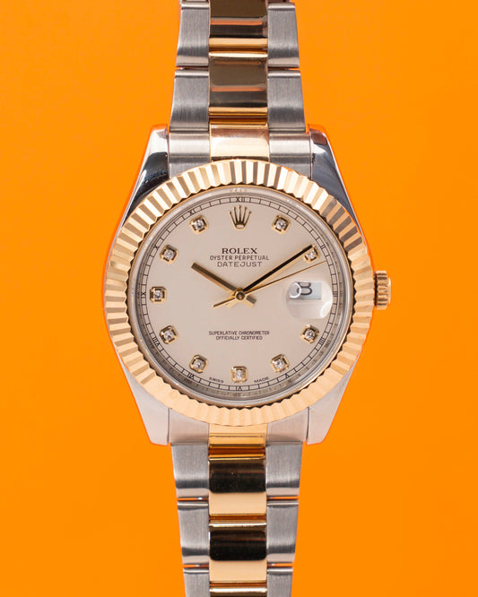Rolex Datejust II 41mm 116333 Ivory Diamond Dial 2013