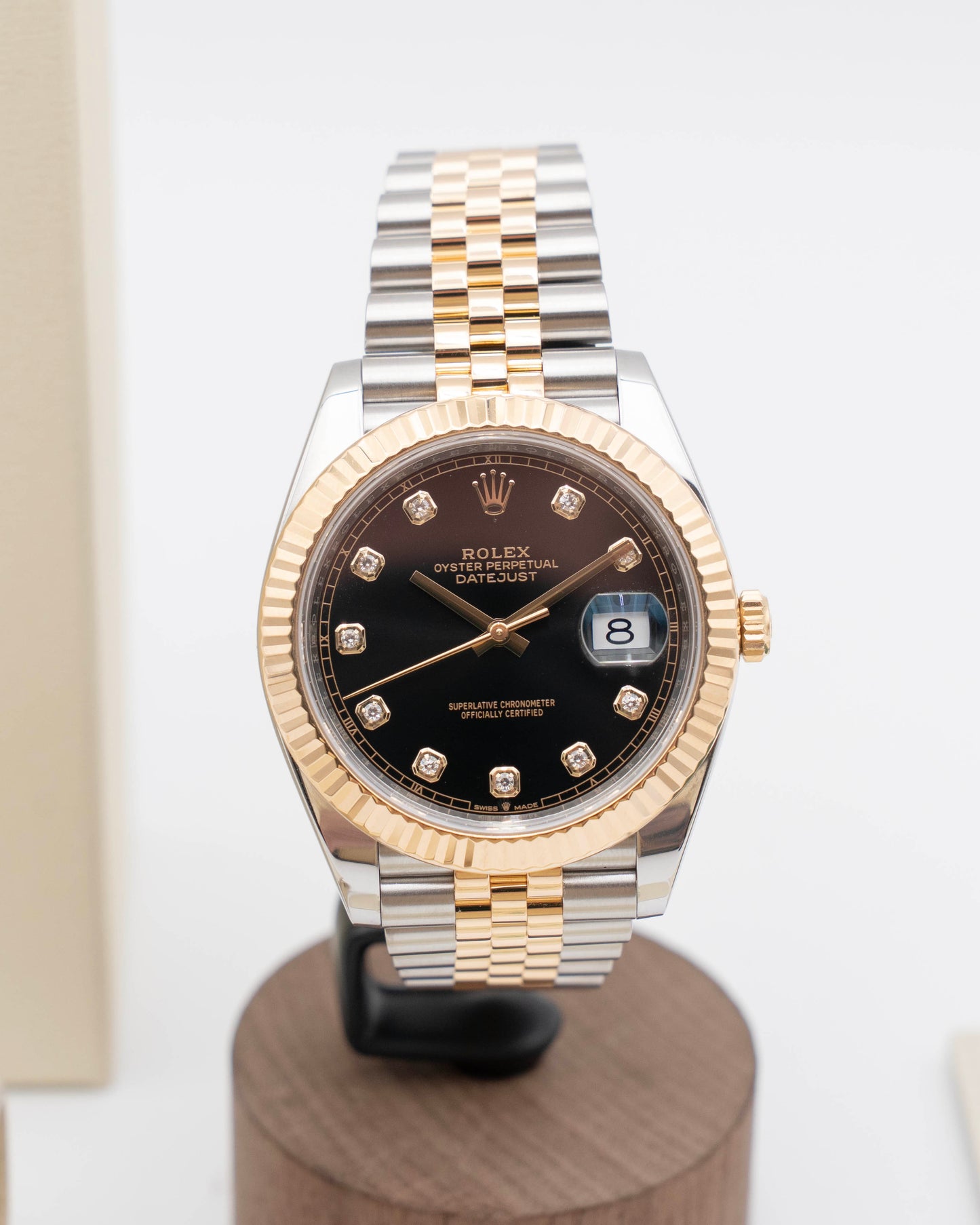 Rolex Datejust 41mm 126333 Two Tone Yellow Gold Black Diamond Dial 2020  (126333-0006)