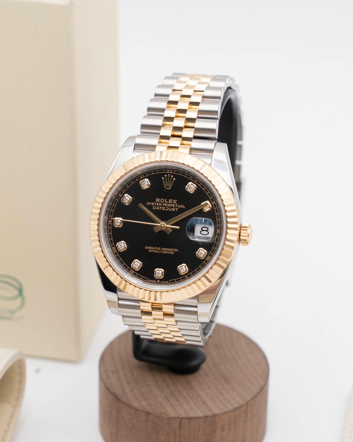 Rolex Datejust 41mm 126333 Two Tone Yellow Gold Black Diamond Dial 2020  (126333-0006)