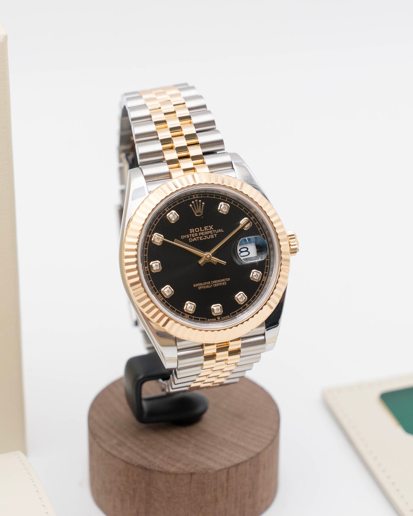 Rolex Datejust 41mm 126333 Two Tone Yellow Gold Black Diamond Dial 2020  (126333-0006)