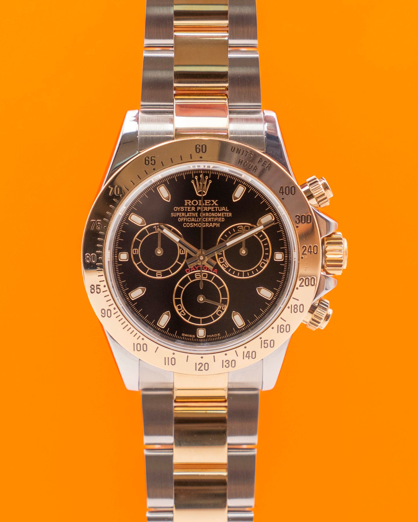 Rolex Daytona 40MM 116523 bks Two Tone Black Dial 2008