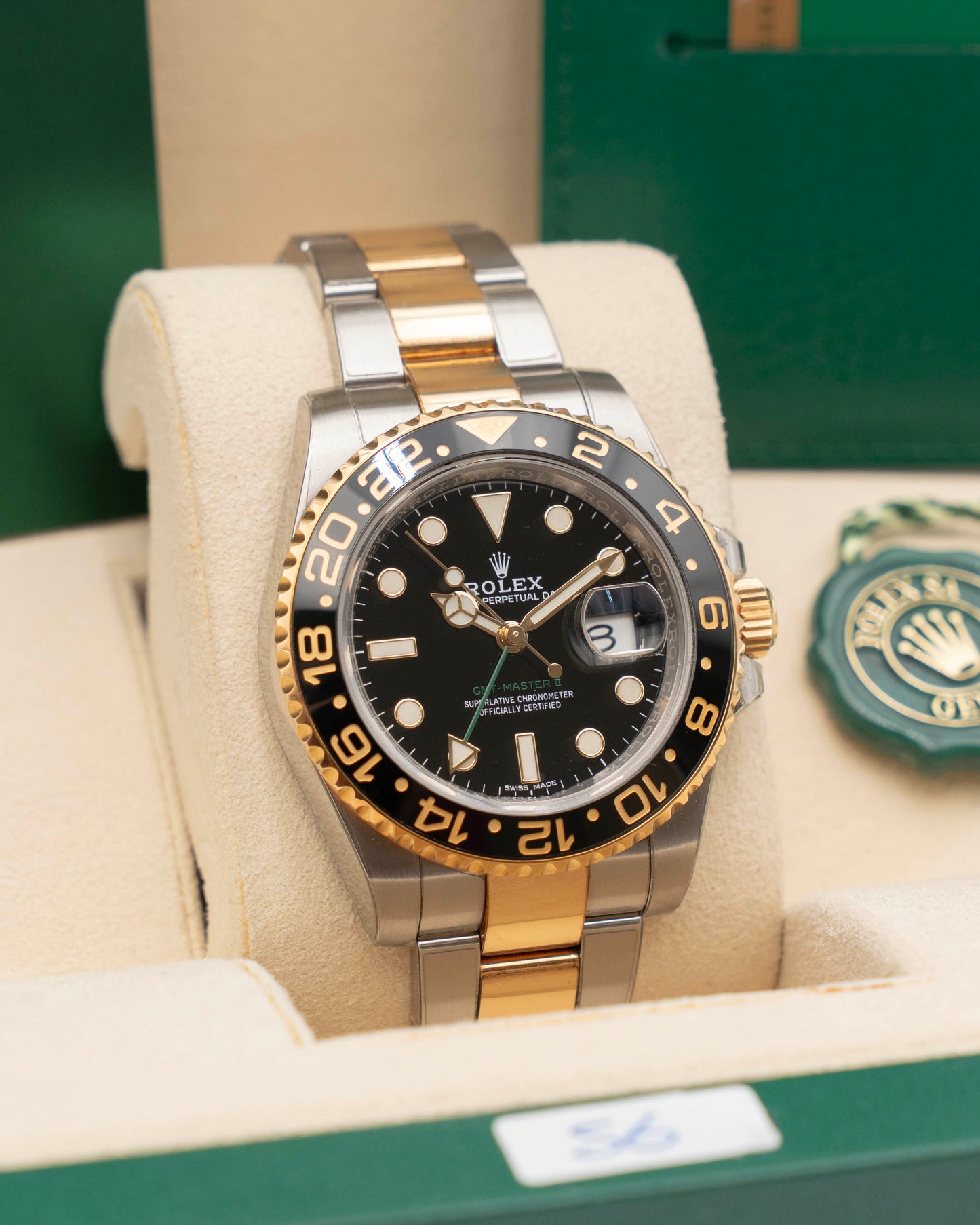 Rolex GMT Master II 40mm 116713LN Two Tone Green Arrow 2017