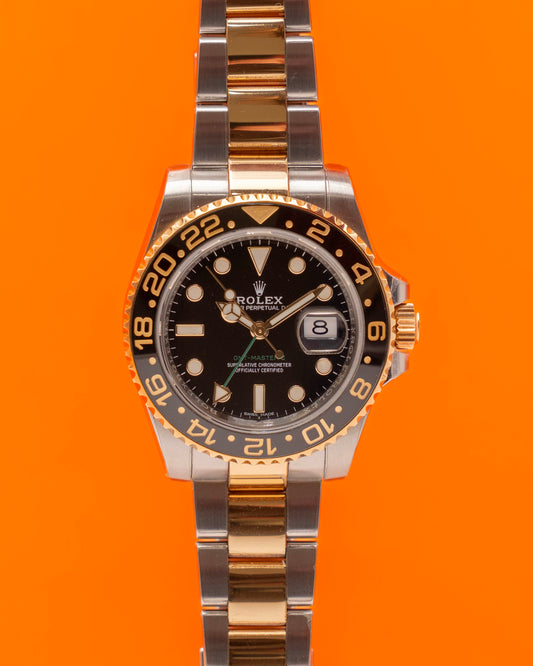 Rolex GMT Master II 40mm 116713LN Two Tone Green Arrow 2017