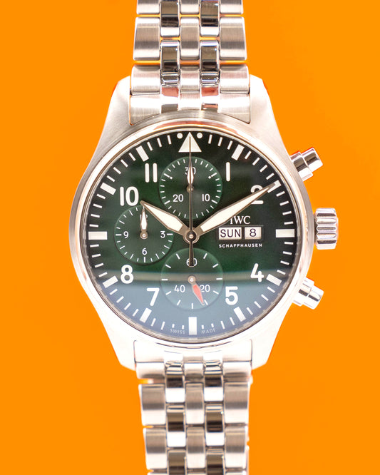 IWC Pilot 43mm IW378006 Green Chronograph 2024