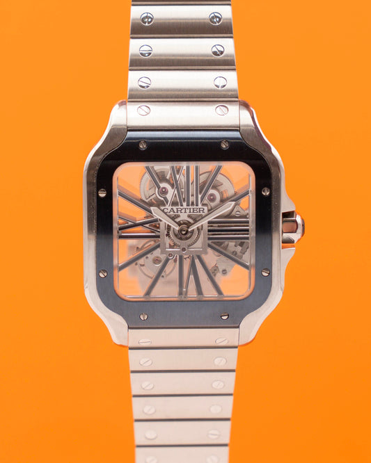 Cartier Santos De Cartier 39.8mm WHSA0026 Skeleton Blue 2023