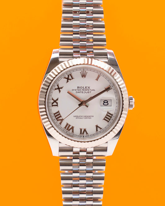 Rolex Datejust 41mm 126334 White Roman Dial Fluted Jubilee 2025
