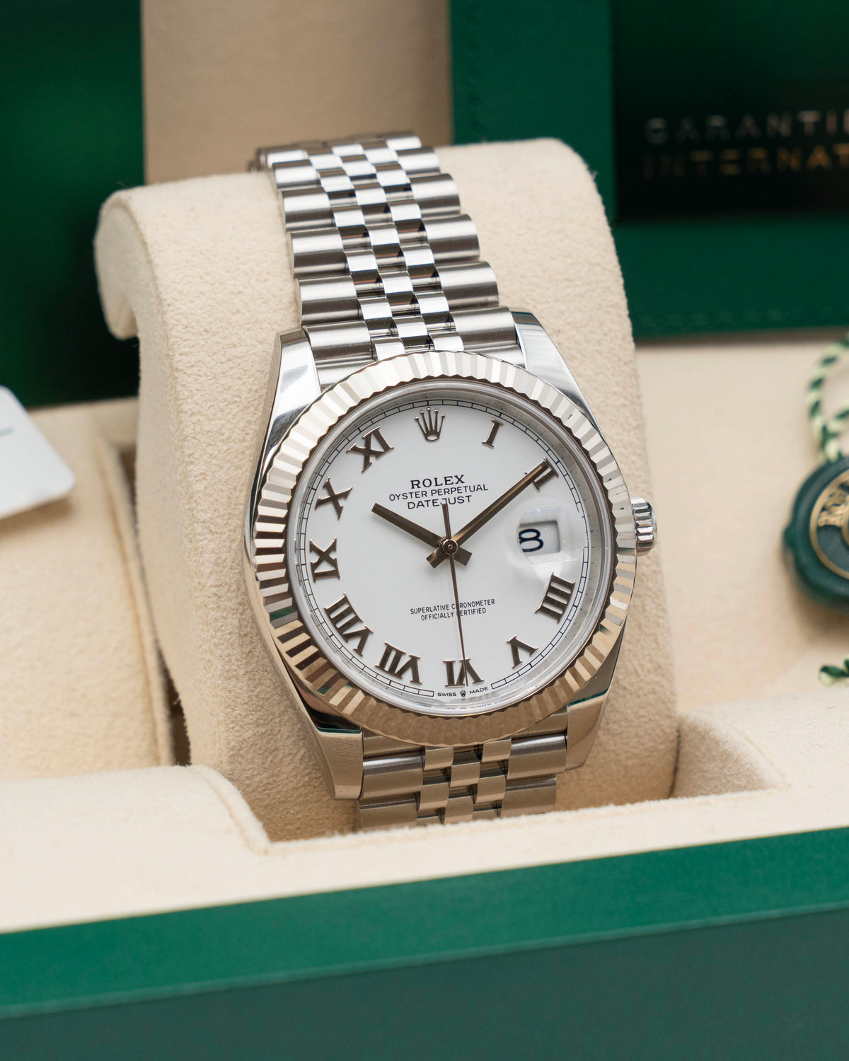 Rolex Datejust 41mm 126334 White Roman Dial Fluted Jubilee 2025