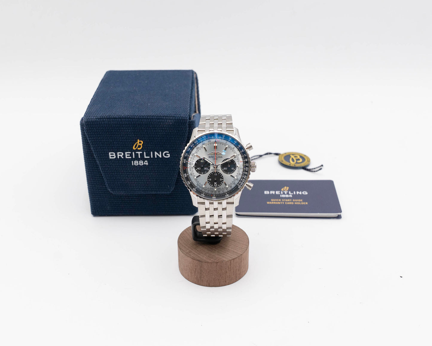 Stickered Breitling Navitimer B01 43mm Blue Dial Chronograph
