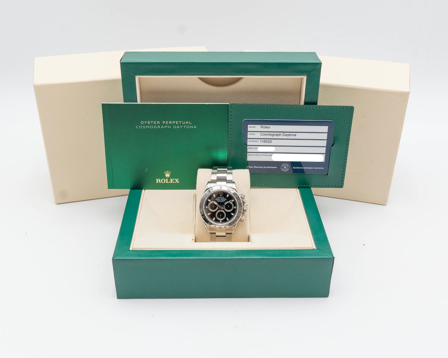 Rolex Daytona 40mm 116520 Black Stainless Steel