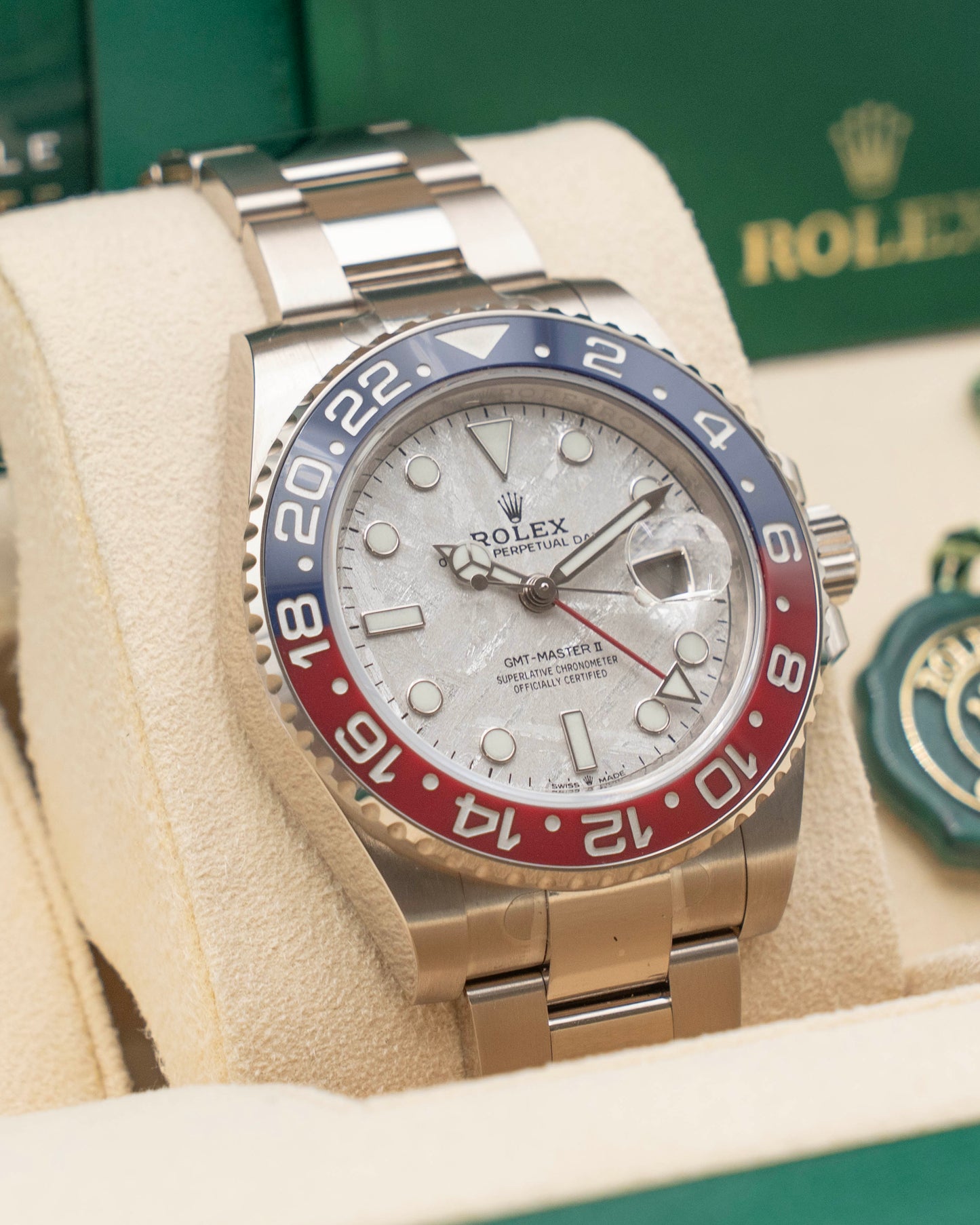 Rolex GMT Master II 40mm 126719BLRO Pepsi Meteorite White Gold 2021