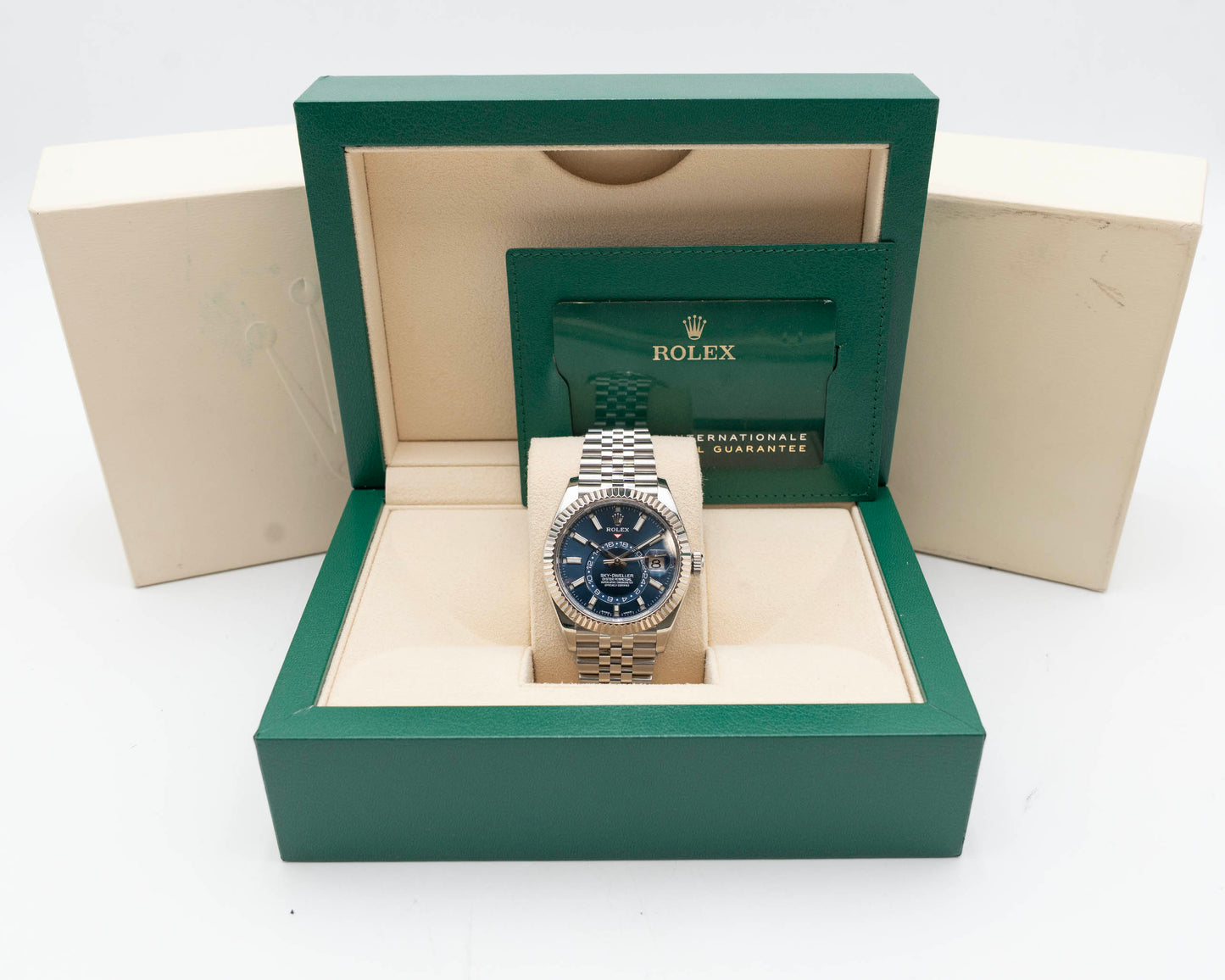 Rolex Sky Dweller 42mm 326934 Blue Dial Fluted Jubilee 2021