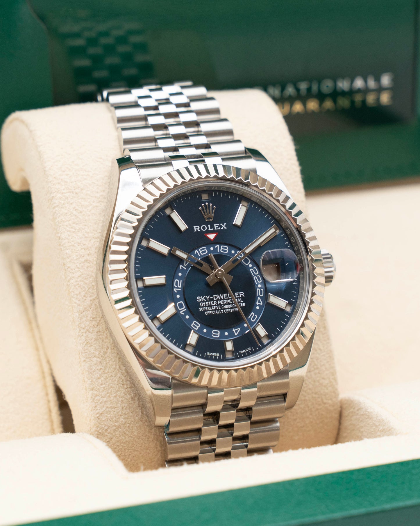 Rolex Sky Dweller 42mm 326934 Blue Dial Fluted Jubilee 2021