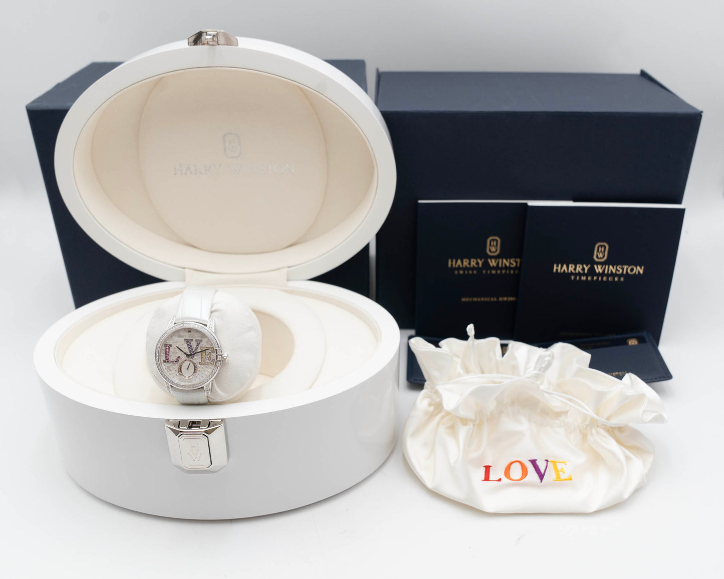 Midnight Winston With Love Automatic 36mm White Dial White Gold [$43,400 RETAIL]