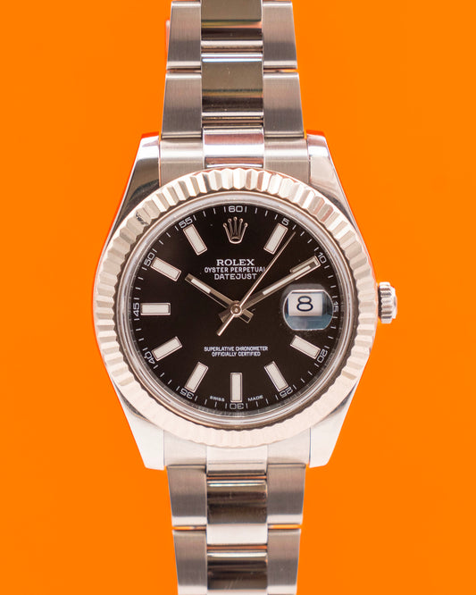 Rolex Datejust II 41mm 116334 Black Stick Dial 2015