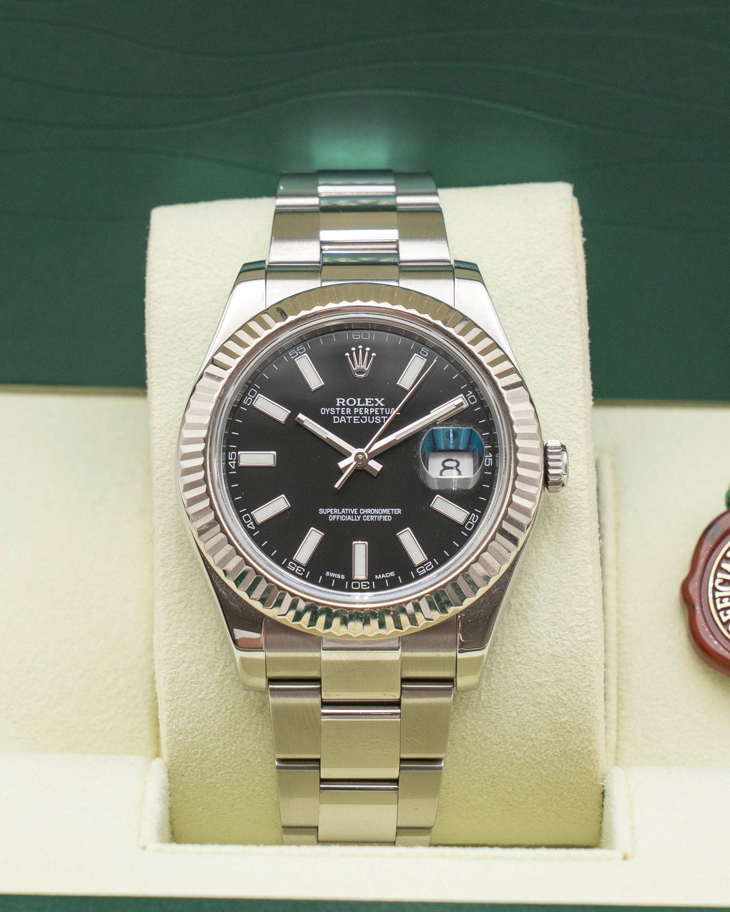 Rolex Datejust II 41mm 116334 Black Stick Dial 2015