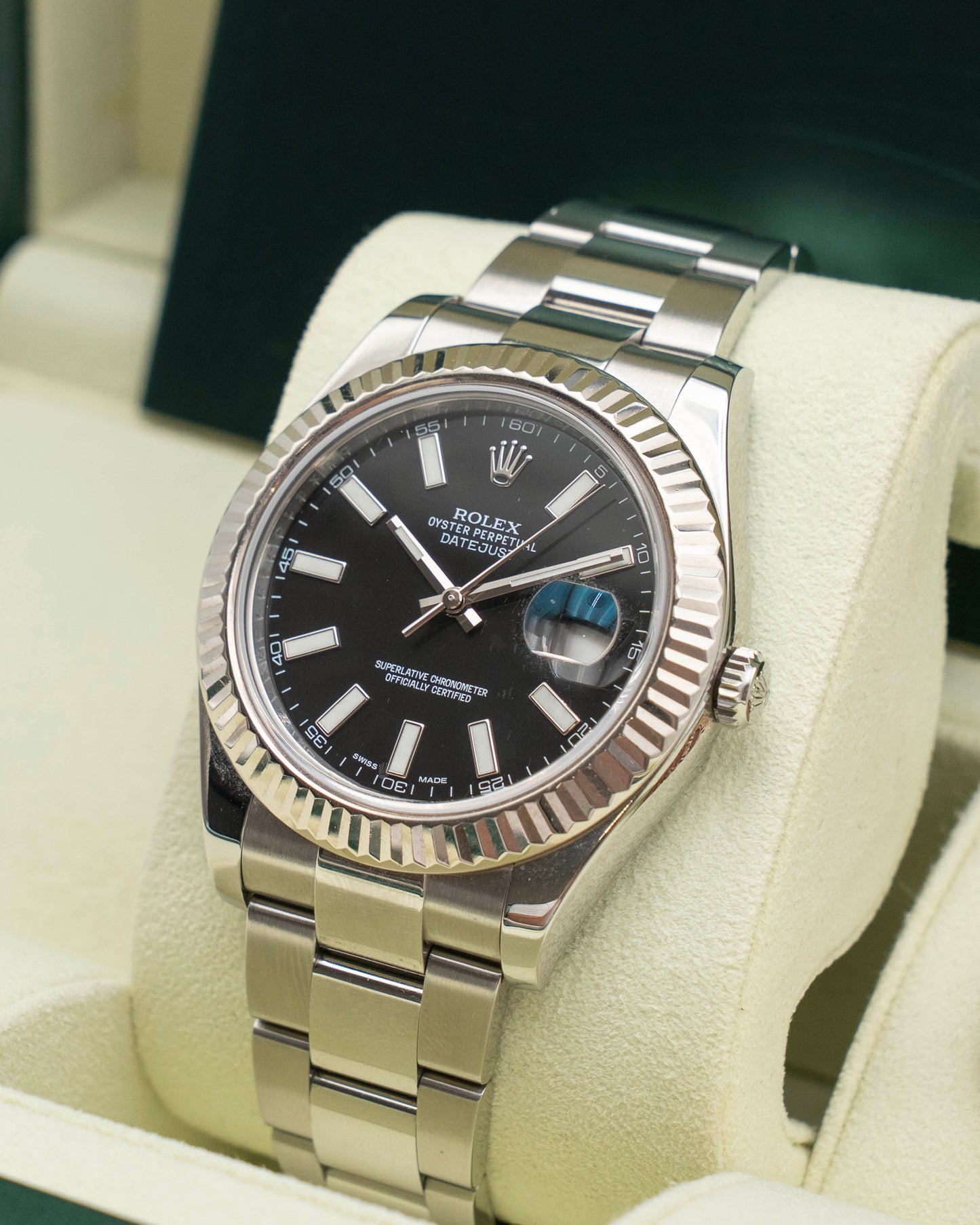 Rolex Datejust II 41mm 116334 Black Stick Dial 2015