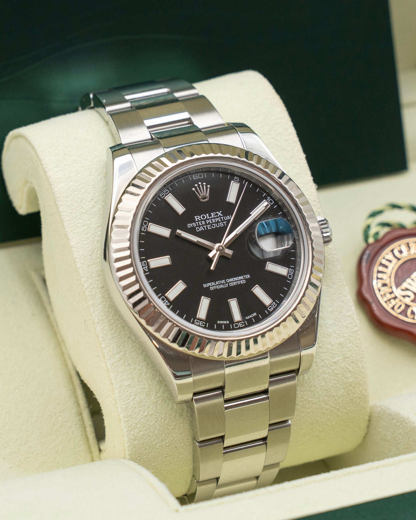 Rolex Datejust II 41mm 116334 Black Stick Dial 2015