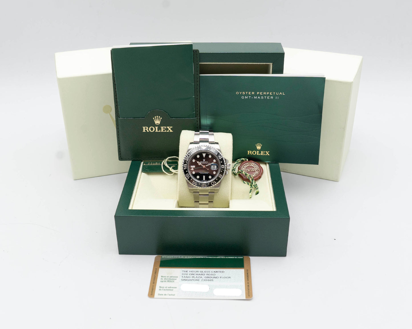 UWWORN FULLY STICKERED 2014 Rolex GMT Master II 40mm 116710LN Black Green Arrow 2014