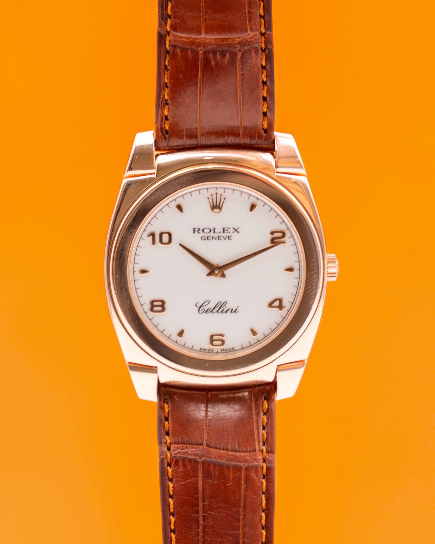 2024 CPO Rolex Cellinin Cestello 36mm 5330/5 Rose Gold White Dial 2005