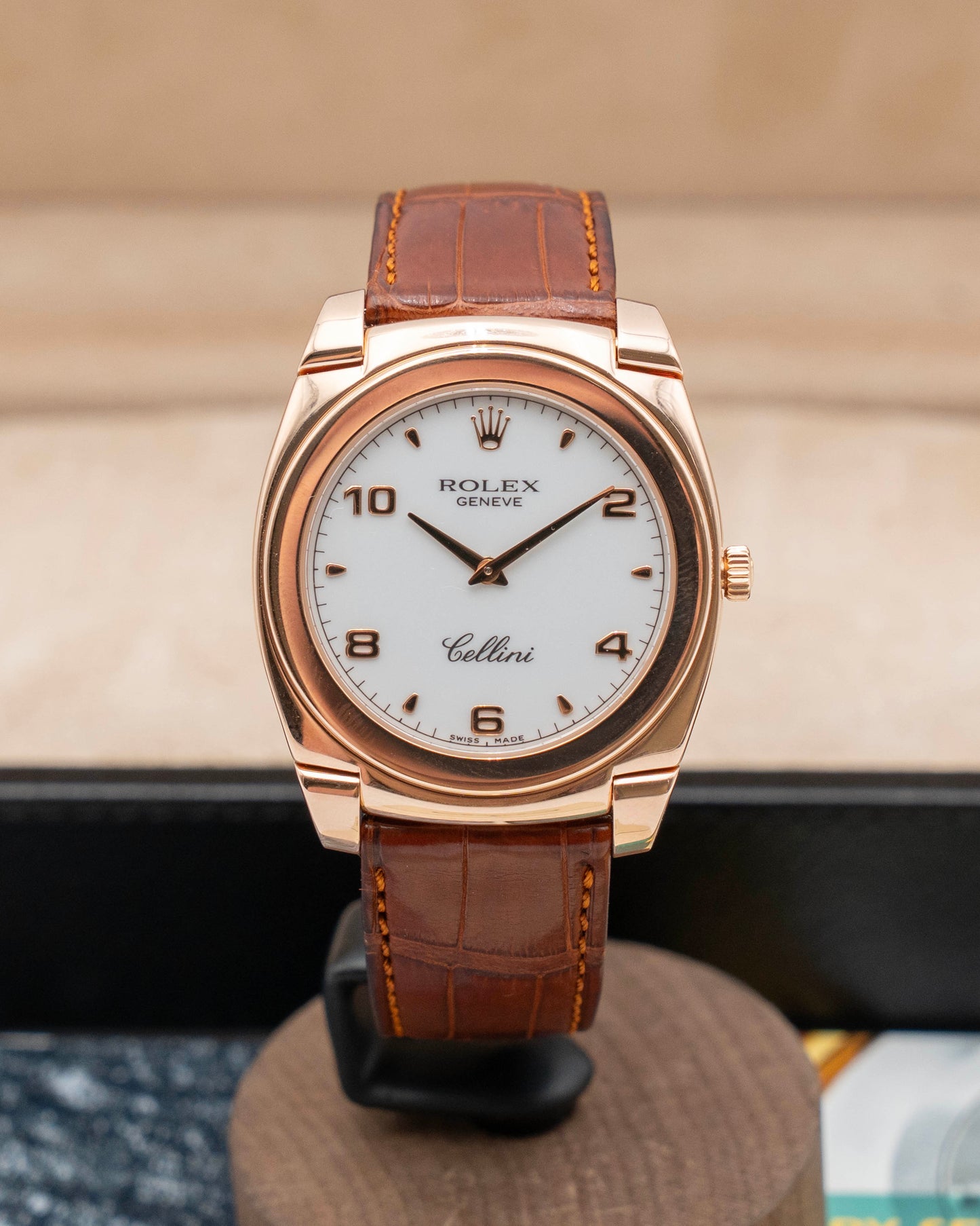 2024 CPO Rolex Cellinin Cestello 36mm 5330/5 Rose Gold White Dial 2005