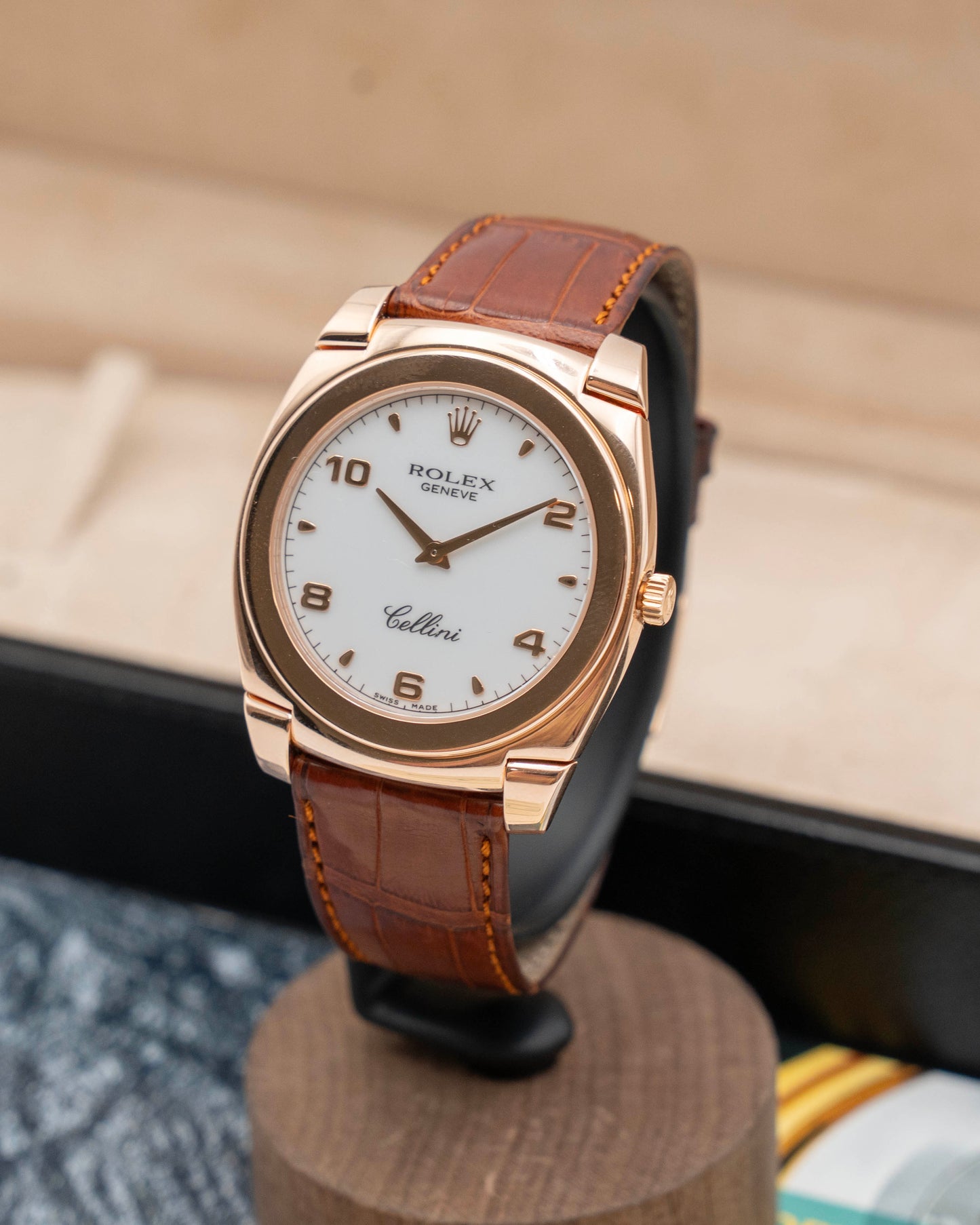 2024 CPO Rolex Cellinin Cestello 36mm 5330/5 Rose Gold White Dial 2005