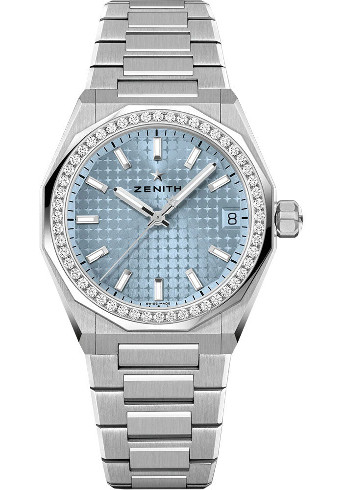 Zenith Defy Skyline 36 Watch - 36 mm Steel Case - Ice Blue Dial - Interchangeable Steel Bracelet - 16.9400.670/15.I001