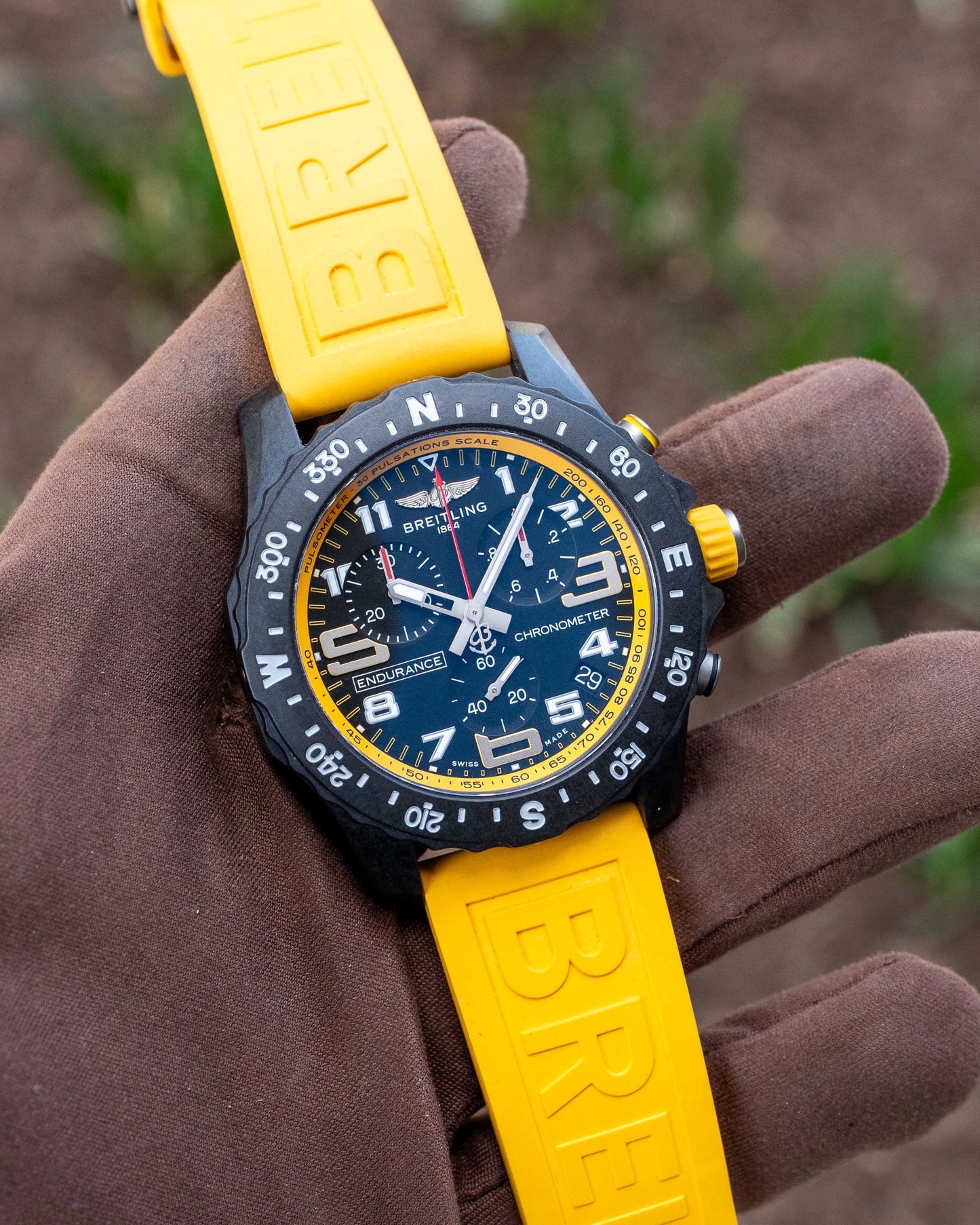 Breitling Endurance Pro 44mm X82310A41B1S1 Yellow Chronograph
