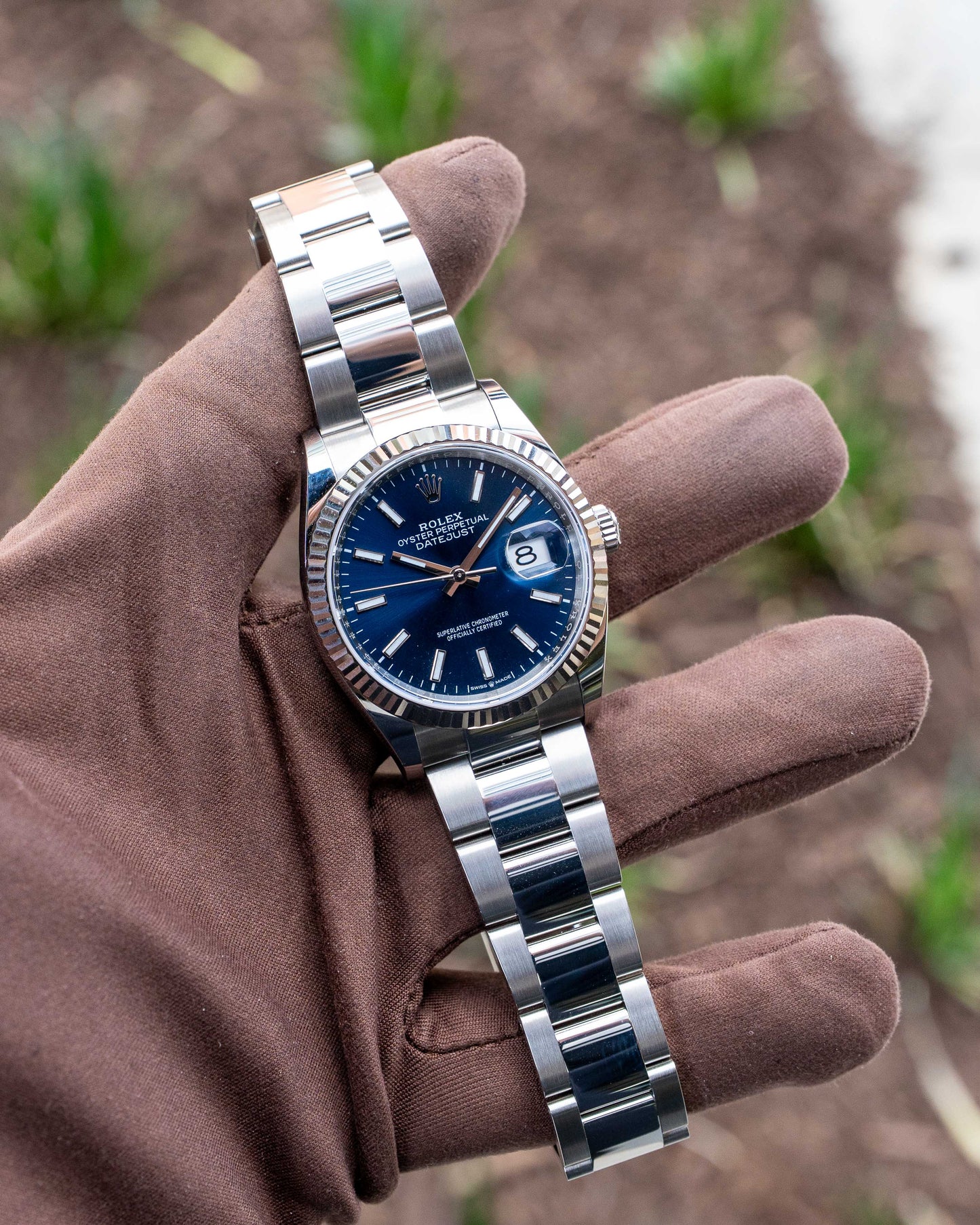 Rolex Datejust 36mm 126234 Blue Stick Dial with Fluted bezel 2025