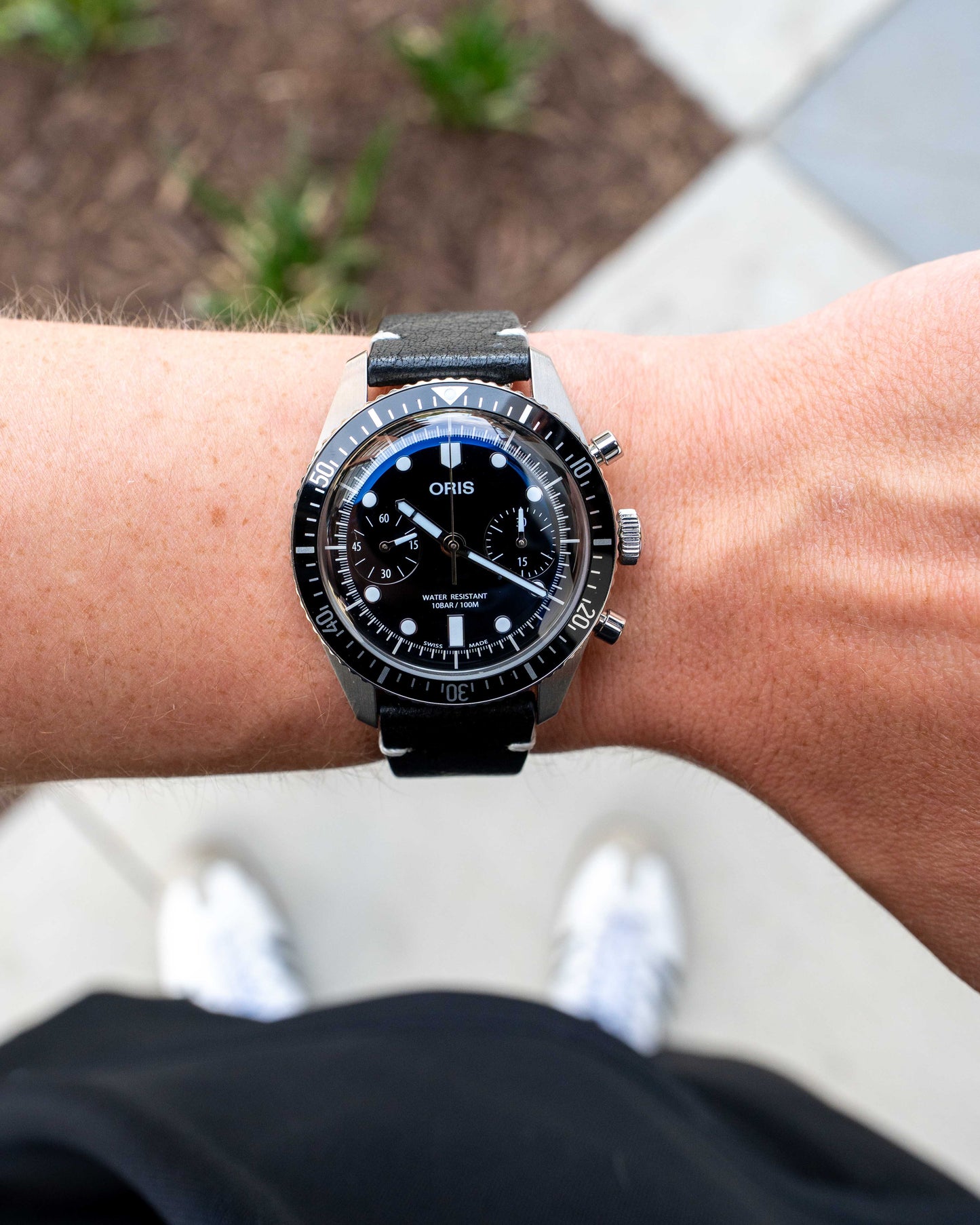 UNWORN Oris Divers Sixty Five Chronograph 40mm 01 771 7791 4054 Black Dial On Leather