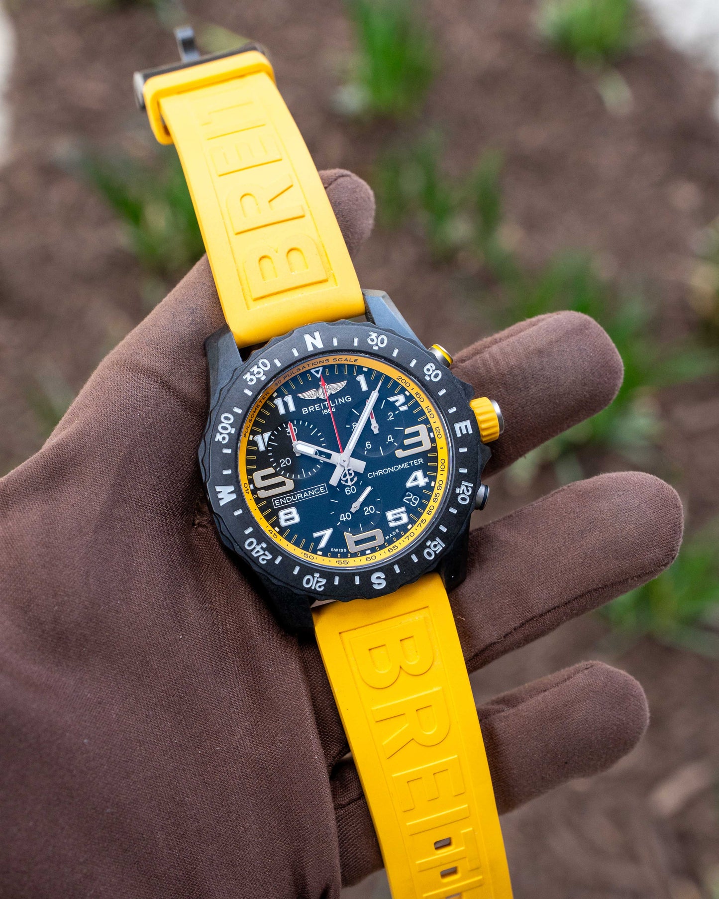 Breitling Endurance Pro 44mm X82310A41B1S1 Yellow Chronograph