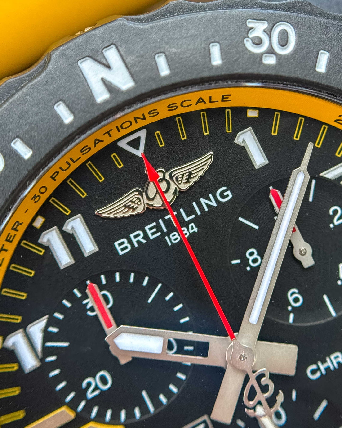 Breitling Endurance Pro 44mm X82310A41B1S1 Yellow Chronograph