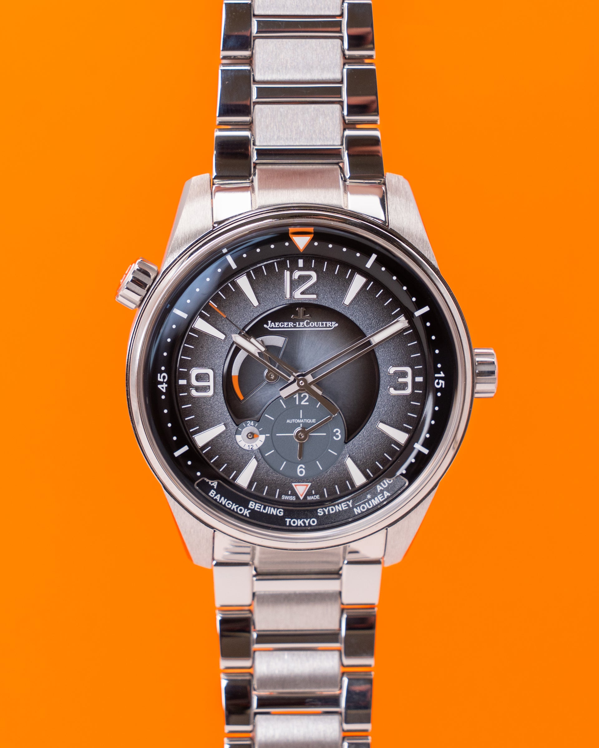 Jaeger LeCoultre Polaris Geographic 42mm Q9078640 Blue Dial on