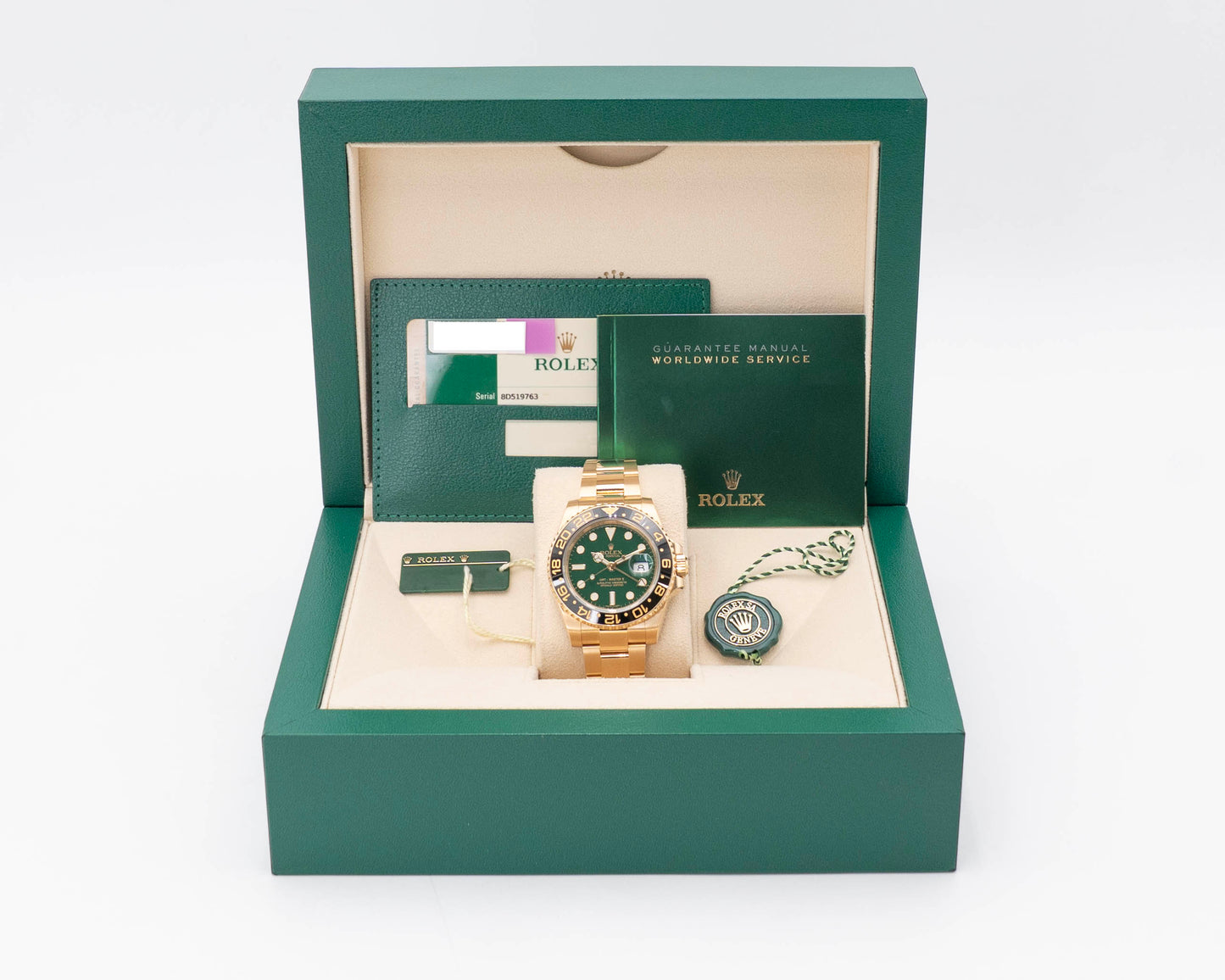 Rolex GMT Master II 40mm 116718LN Yellow Gold Green Dial 2015 (116718ln-0002)