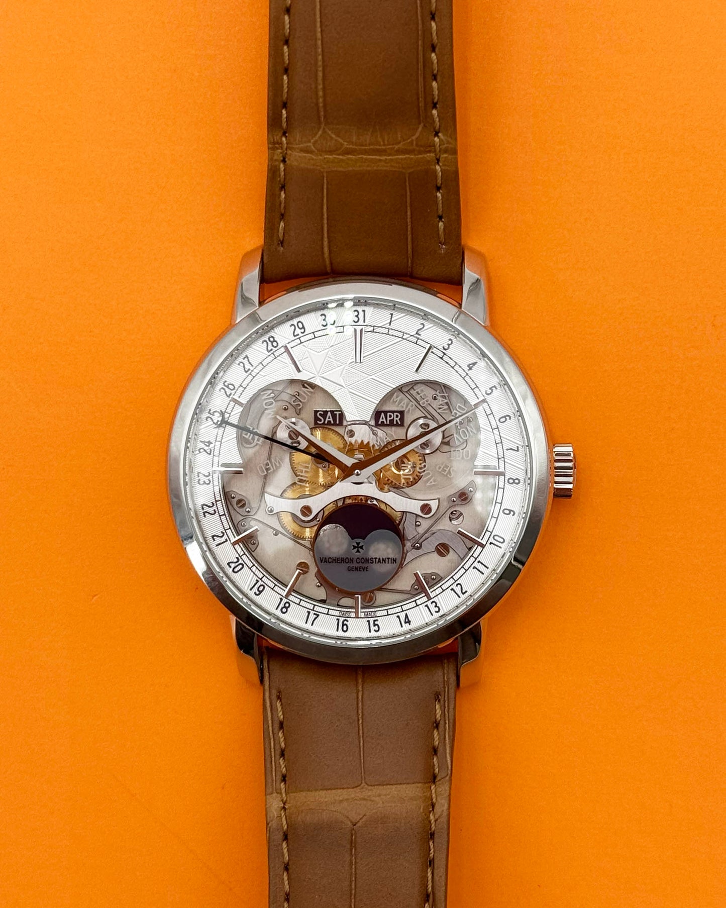 Vacheron Constantin 41mm 4020T/000P-H038 Complete Calendar Openface Platinum LIMITED TO 370 PIECES