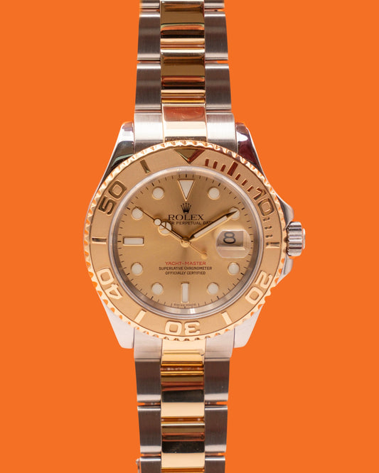 Rolex Yachtmaster 40mm 16623 Champagne Dial Two Tone Yellow Gold