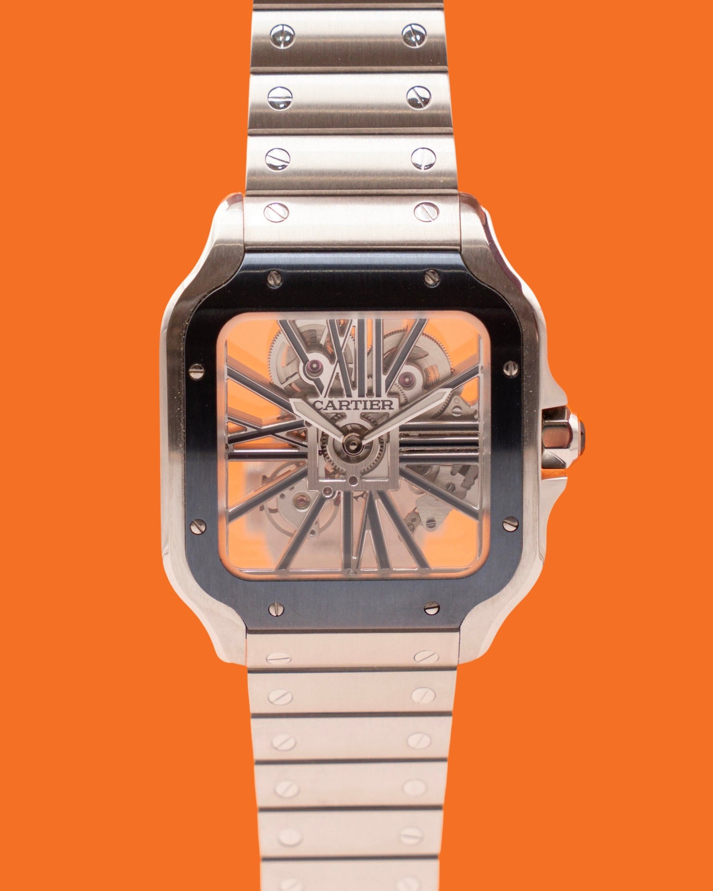 Cartier Santos De Cartier 39.8mm WHSA0026 Skeleton Blue 2023