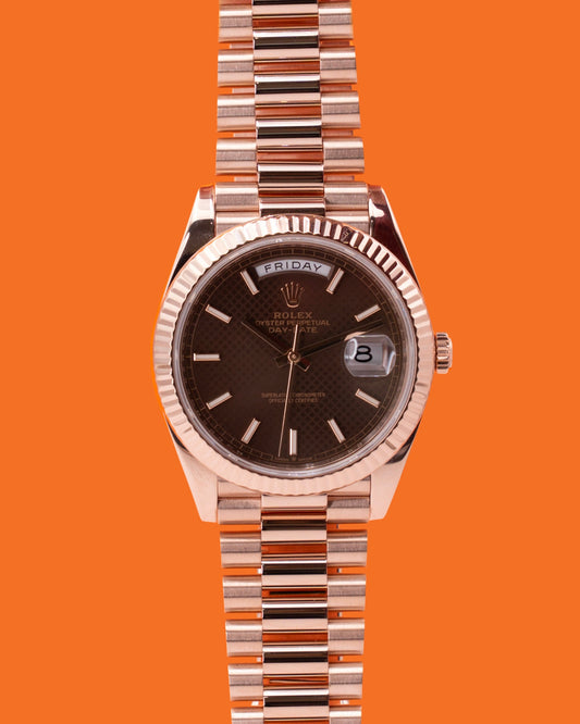 Rolex Day Date 40mm 228235 Rose Gold Chocolate Dial 2018  (228235-0006)