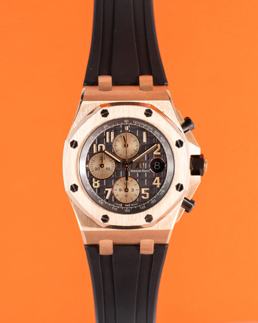 Audemars Piguet Royal Oak Offshore 42mm 26470OR Rose Gold / Grey / Alligator