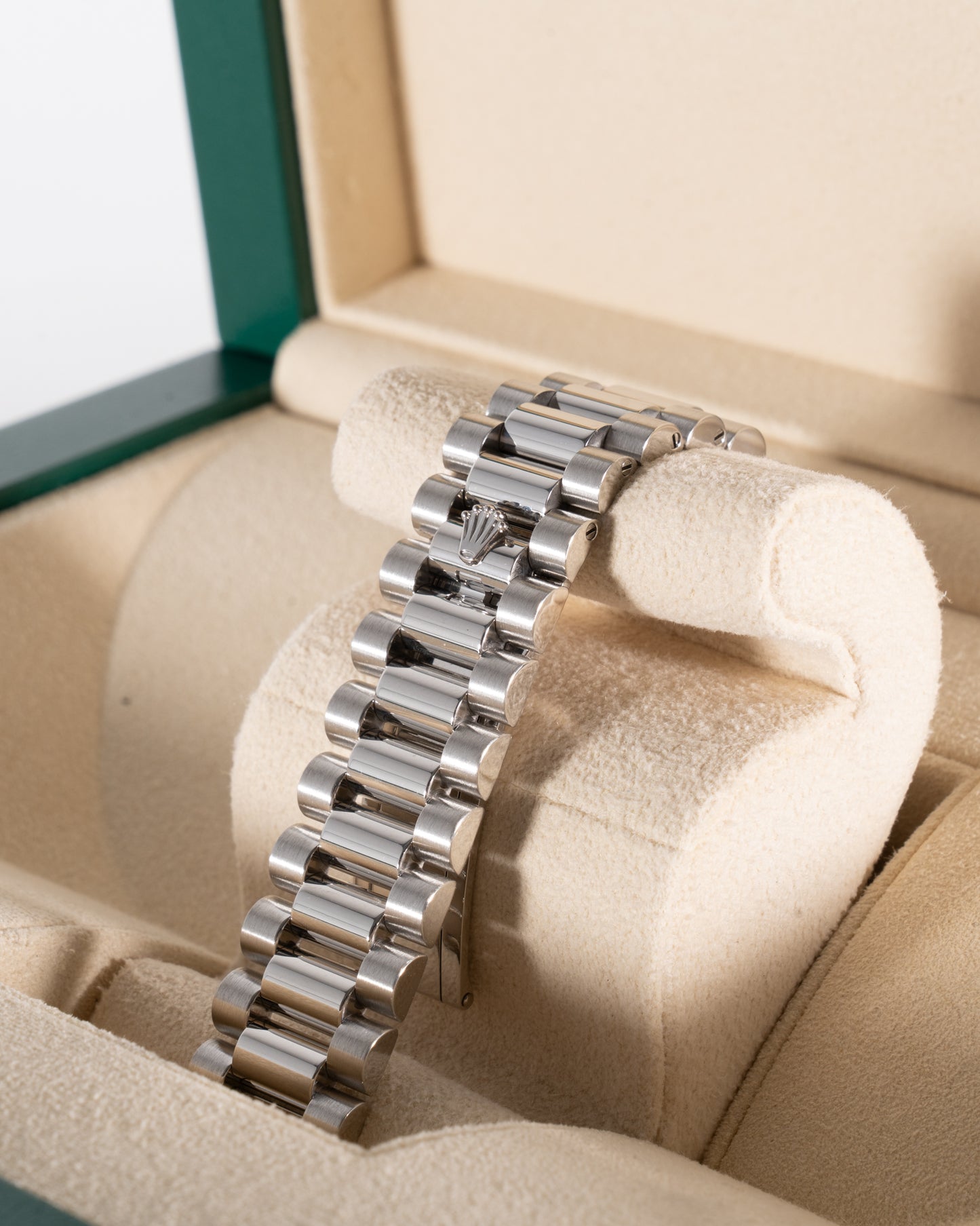 Rolex Day-Date II 41mm 218206 Platinum (Ghost) Black Arabic Dial