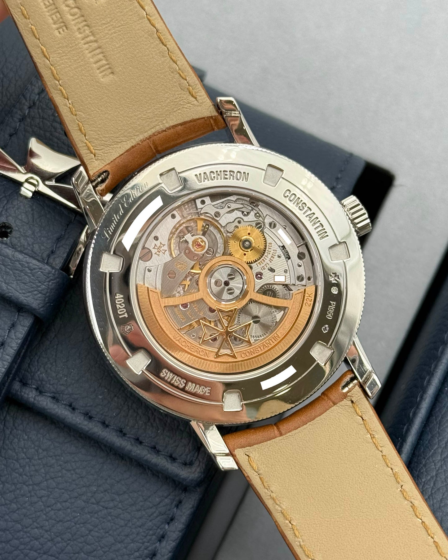 Vacheron Constantin 41mm 4020T/000P-H038 Complete Calendar Openface Platinum LIMITED TO 370 PIECES