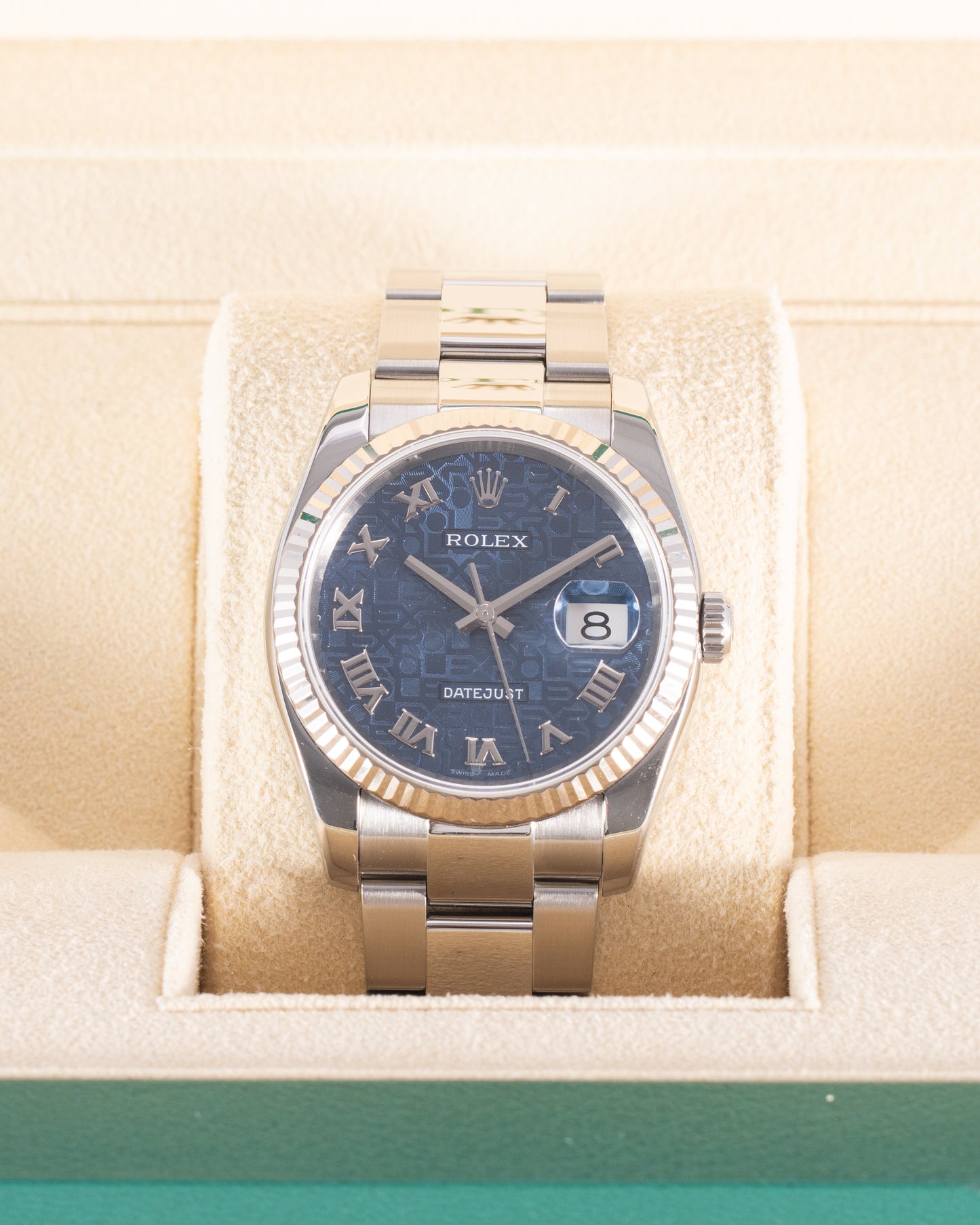 Rolex datejust 36mm 116234 Blue Rolex Motif Roman Dial