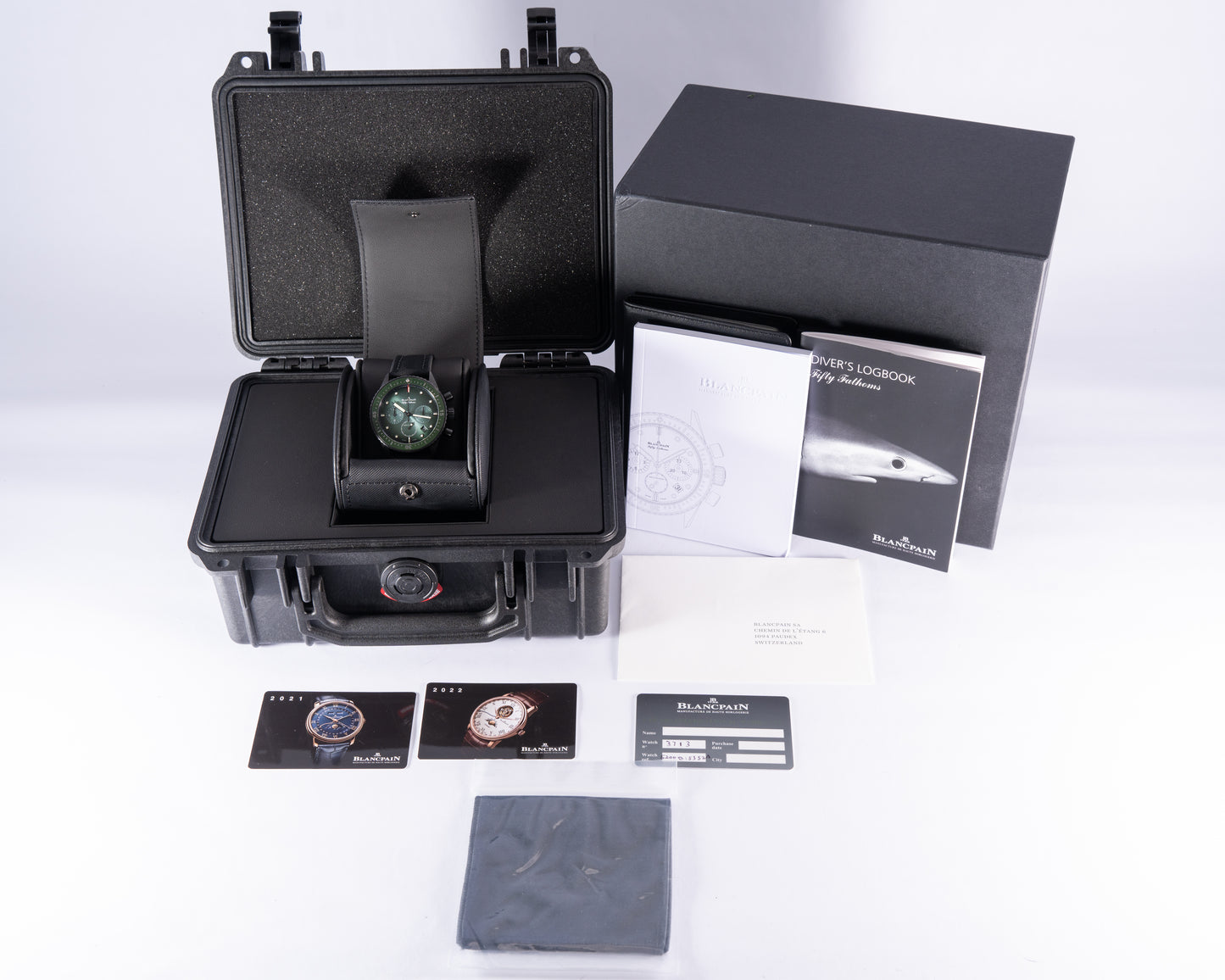 Blancpain Bathyscaphe Ceramic 43.6mm 52000153B52A Flyback Chrono Green