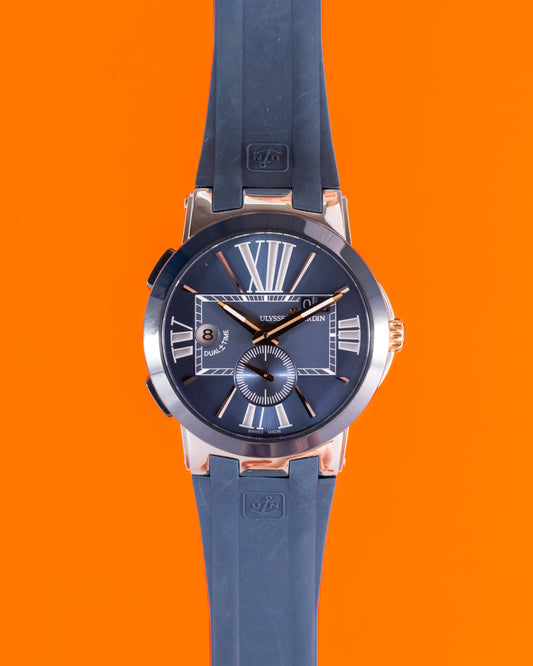Ulysse Nardin Executive Dual Time 43mm 243-00 Two Tone Rose Ceramic 2014