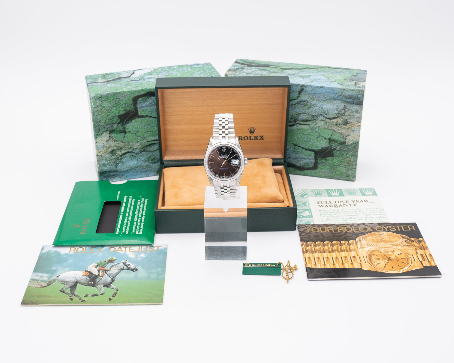 Rolex Datejust 36mm 16220A Black Dial on Jubilee