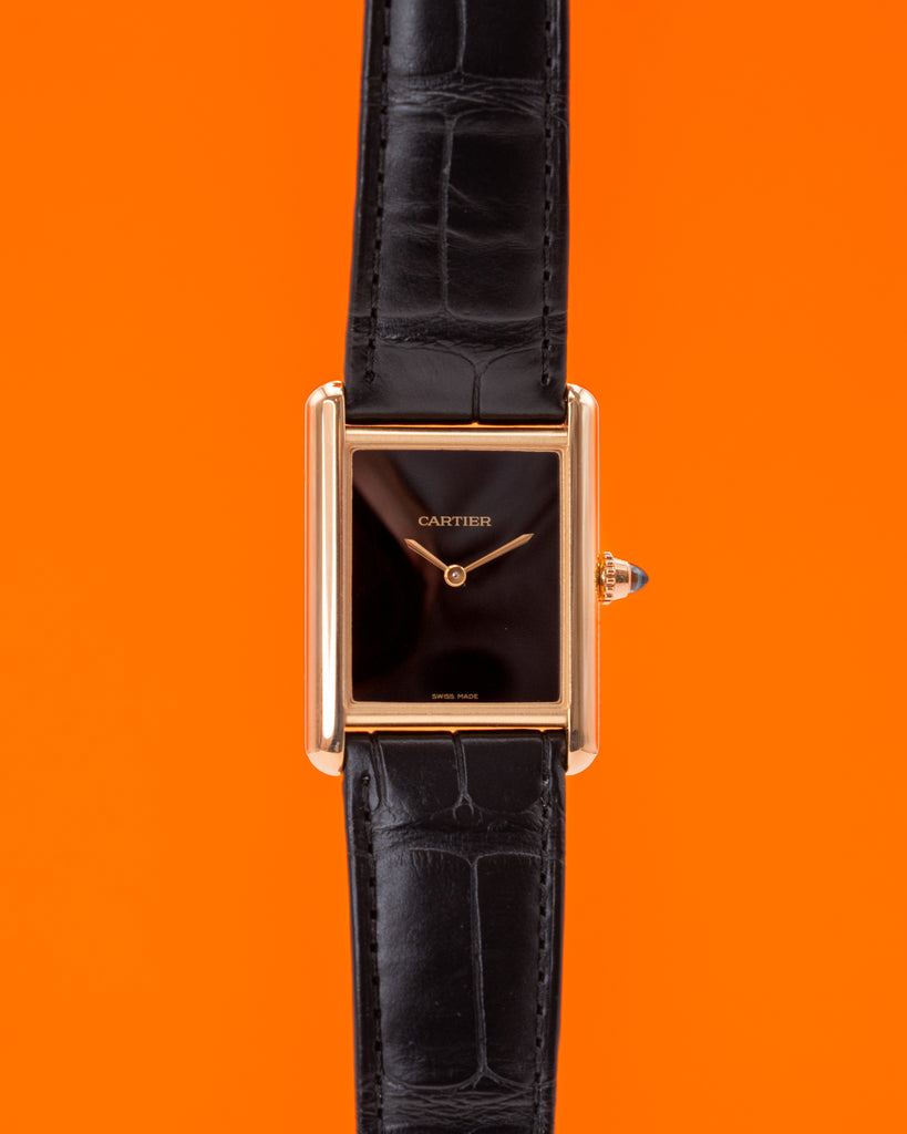 Cartier Tank Louis Cartier 33.7mm WGTA0091 Yellow Gold Black Dial 2023