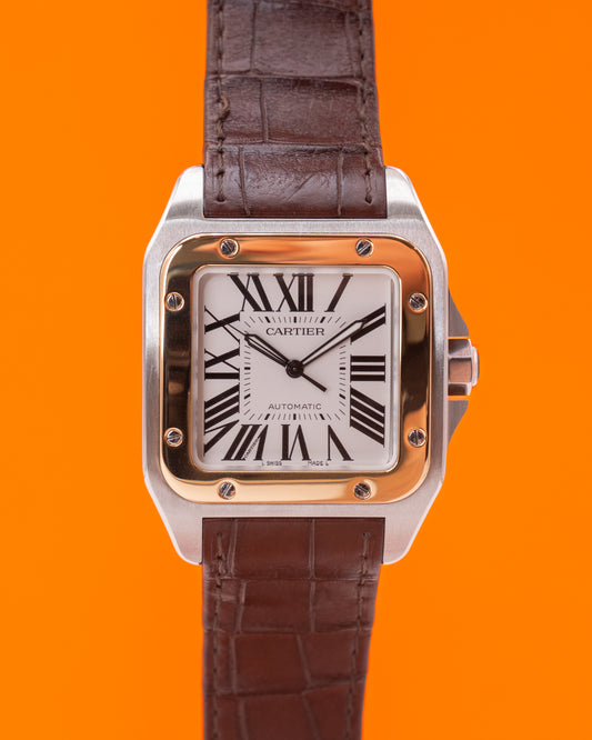 Cartier Santos 100 41.3mm W20072X7 (3774) Stainless Steel / Yellow Gold