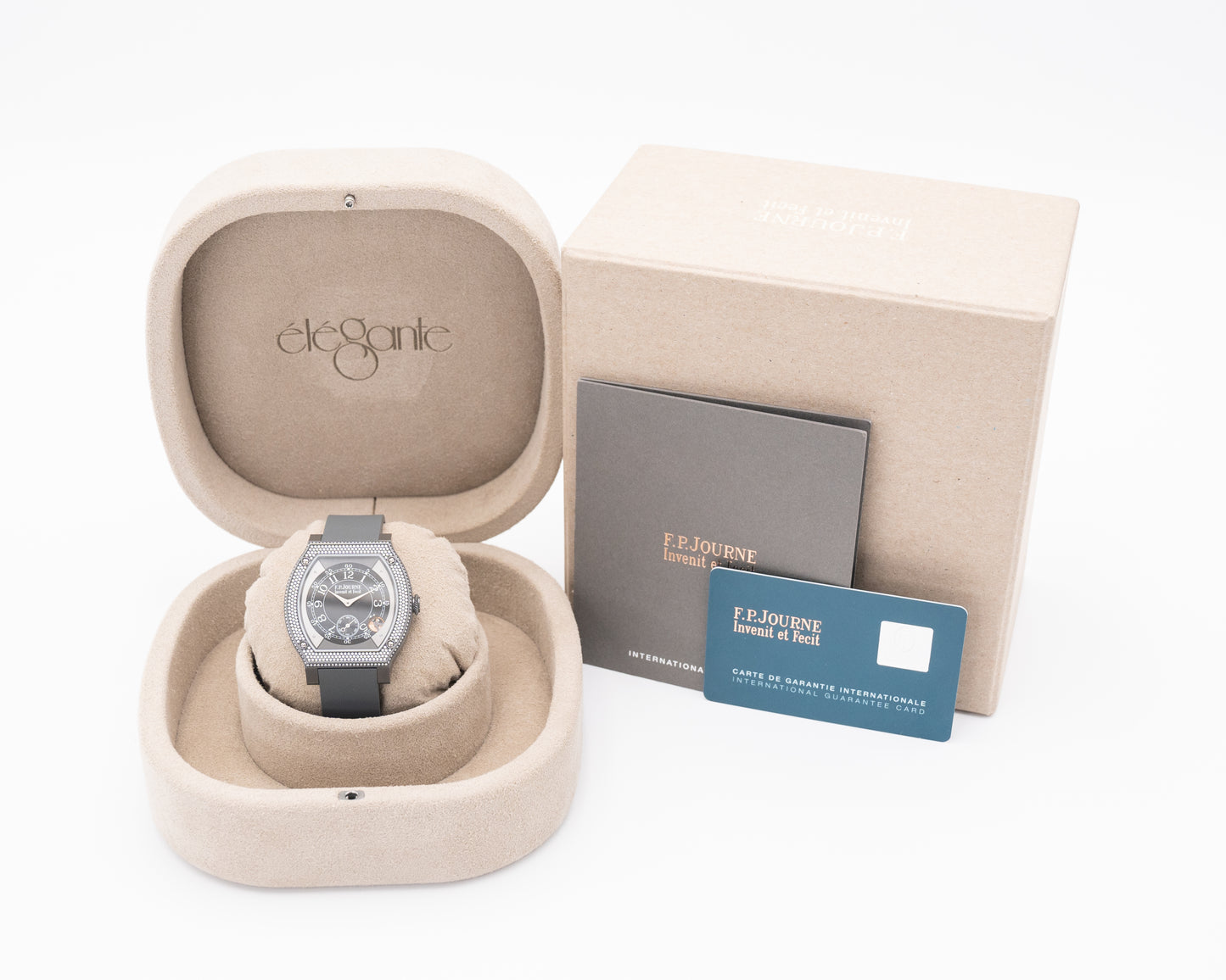 F.P. Journe Elegante 48mm Black dial / Green Lume Factory Diamond Bezel 2024
