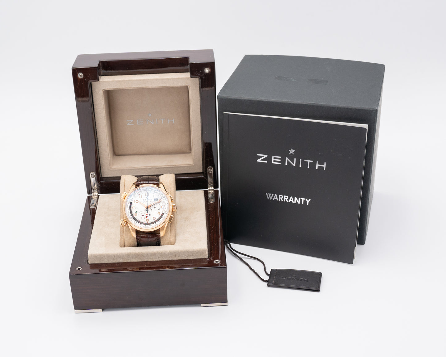 Zenith El Primero Doublematic 18.2400.4046 Chronograph Alarm World Timer Yellow Gold