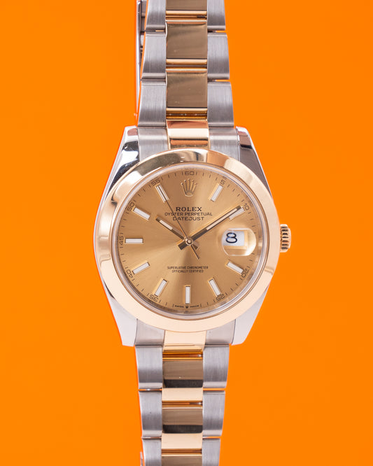 Rolex Datejust 41mm 126303 Rolesor Two Tone Champagne Dial Smooth 2022