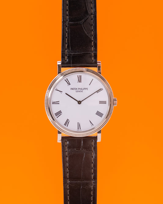 Patek Philippe Calatrava 35mm 5120G White Gold White Dial Hobnail Bezel 2011